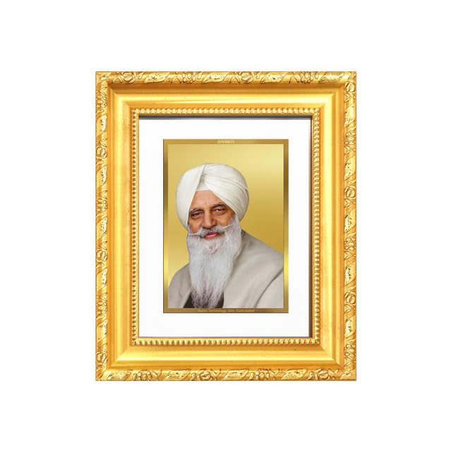 DIVINITI Radha Soami | Devotional Tabletop and Wall Frame Crafted in 24K Gold Plated Foil