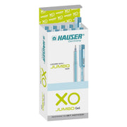 Hauser Germany Xo Jumbo Gel Pen Box Pack|0.6 Mm Tip Size|Water Proof Ink For Smooth Flow System|Comfortable Grip With Smudge Free Writing|Smooth,Sturdy&Refillable Pen|Blue Ink,Pack Of 20 Pens