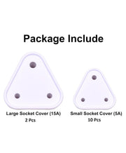 E-COSMOS Baby Safety Electric Socket Plug Cover Guards (Pack of 12) White