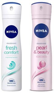 NIVEA Fresh Comfort 150 ml + Pearl & Beauty 150 ml Spray