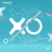 Hauser XO 0.7mm Ball Pen | Blue Ink | Smooth Low Viscosity Ink | Matte Finish | Durable Tip | Pack of 10