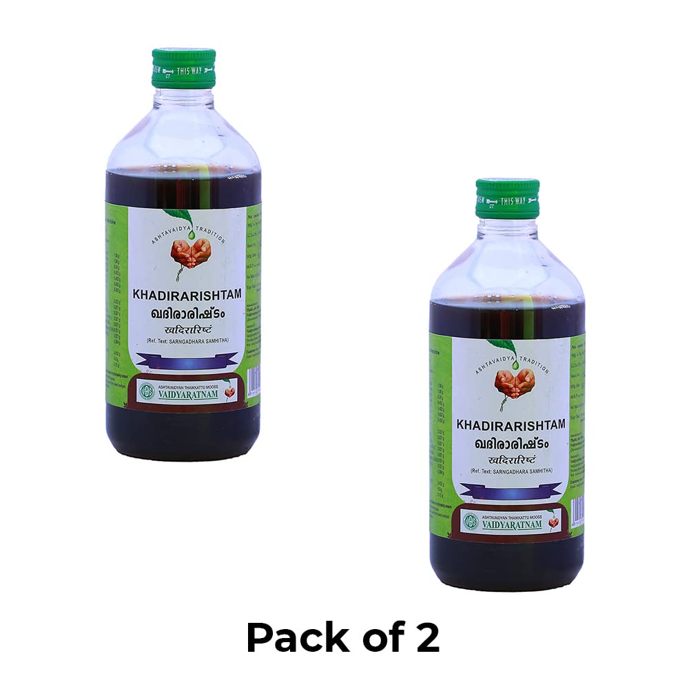 Vaidyaratnam Khadirarishtam 450 ml (Pack Of 2)