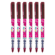 Hauser Inx Unicorn Fountain Pen | Smooth Round Nib With Iridium Tip | 2 Ink Cartridges | Unique Liquid Ink System | Blue Ink, Pack of 6