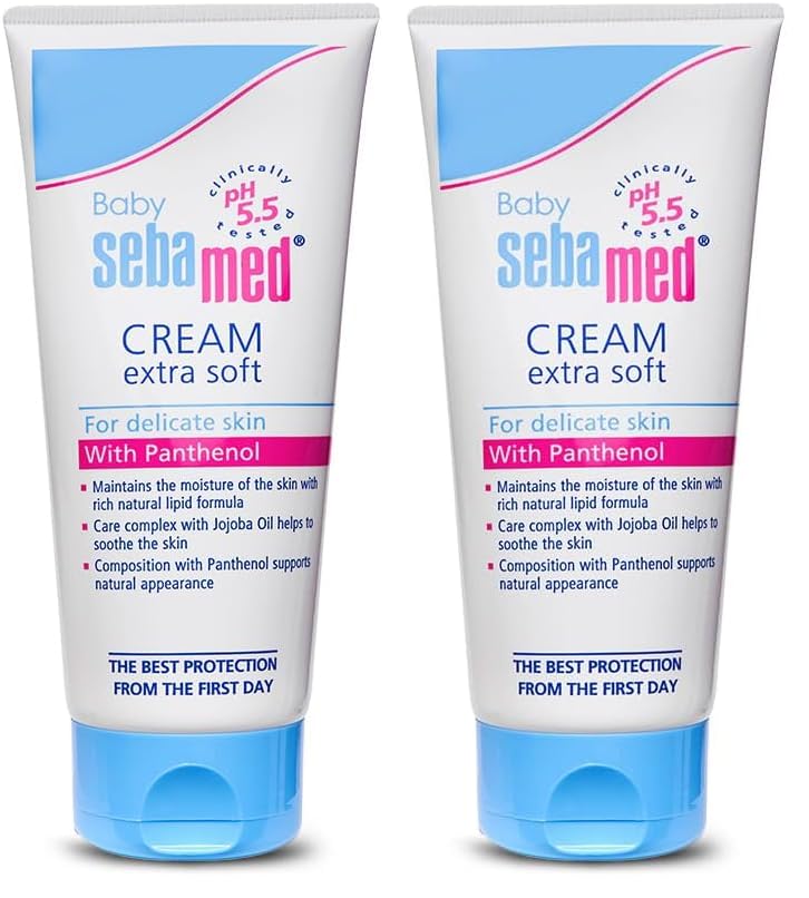 Sebamed Baby Cream Extra Soft|pH 5.5|Ideal for Dry Skin|200 ml (Pack of 2)