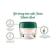 Biotique Onion Black Seed Hair Mask, Ideal for Hair Fall Control, 175g | Hair Nourishment, Hairfall control