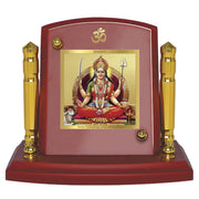DIVINITI 24K Gold Plated Religious Car Dashboard Frame | Premium God Idol Frame for Car, Home Mandir & Office Table | Spiritual Gift, Decorative Showpiece | Santoshi Mata