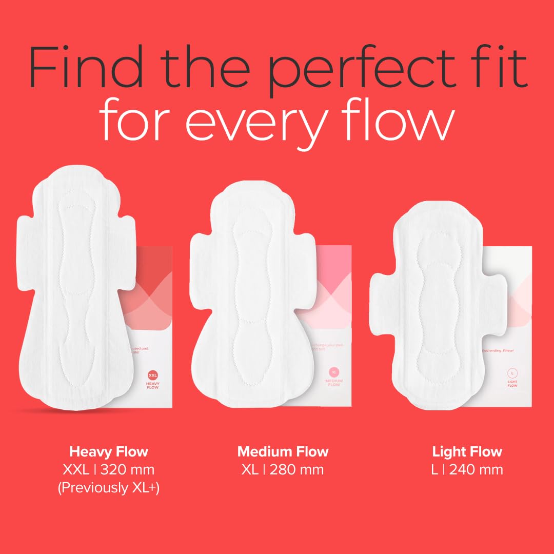 Nua Complete Comfort Sanitary Pads for Sensitive Skin | Pack of 50 Pads (12 Heavy Flow, 20 Medium Flow, 18 Light Flow) with Disposal covers | Zero Irritation | Comfortable All-Day Protection | Ultra-Thin | Super Absorbent | No rashes | 50% Wider Back | 100% Toxic-Free, Dermatologically Tested