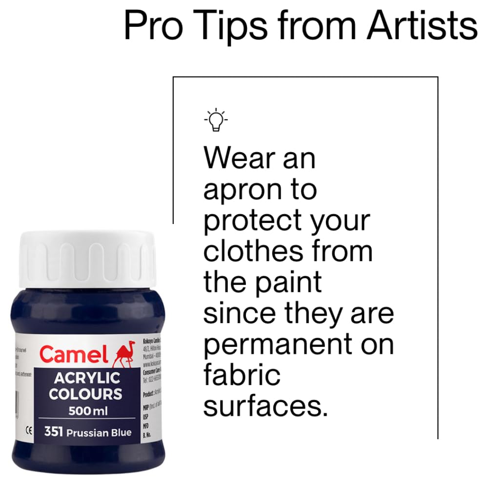 Camel Fabrica Acrylic Colours Prussian Blue 500ML