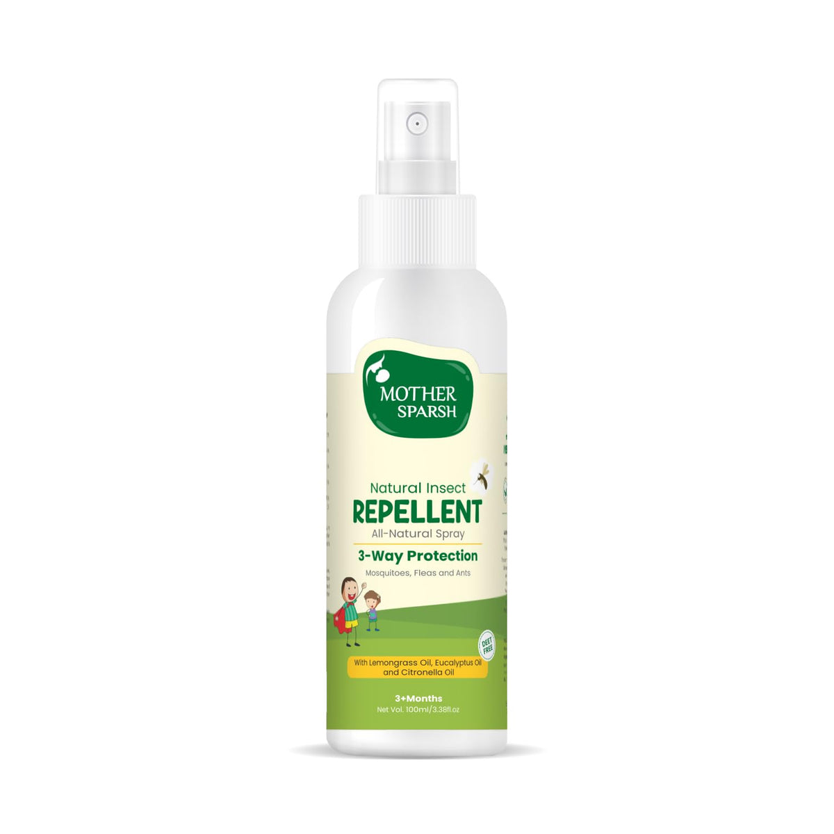 Mother Sparsh Insect repellant Natural Baby Care 100 ml & Baby Wipes Pure Water 72 Pack of 1
