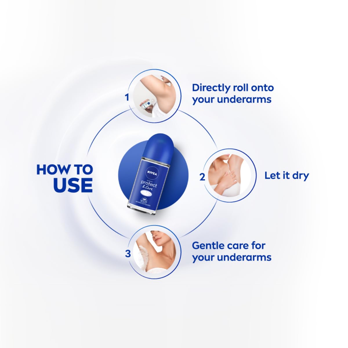 NIVEA Protect & Care Roll On Fresh, Unisex (50Ml)