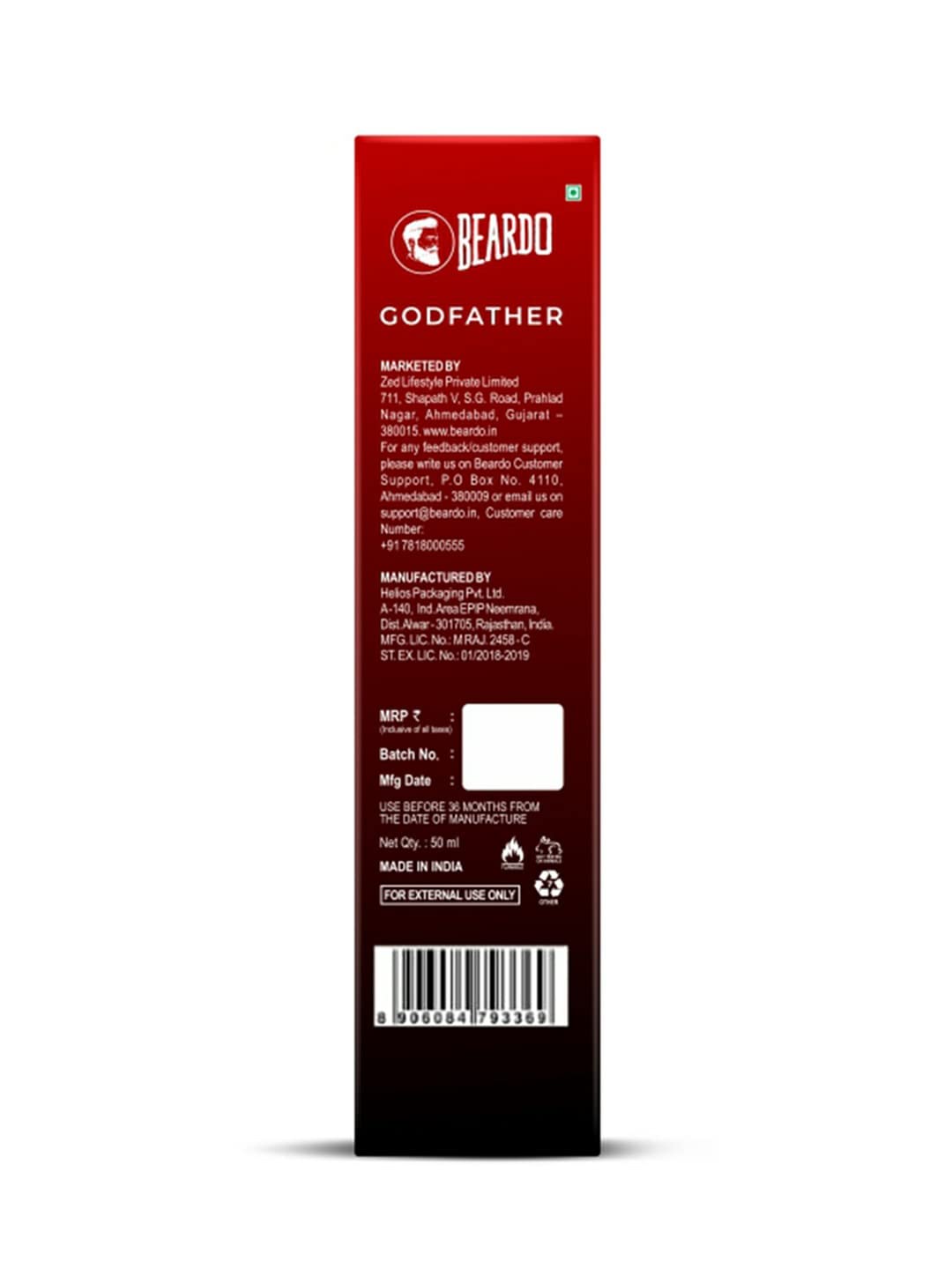 BEARDO Godfather Perfume For Men, 50Ml | Aromatic, Spicy Perfume For Men Long Lasting Perfume For Date Night Fragrance | Body Spray For Men | Ideal Gift For Men (Pack Of 3)
