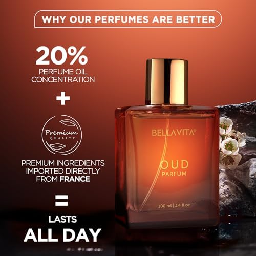 Bella Vita Luxury OUD PARFUM Intense Unisex Perfume with Floral Oud, Vanilla, Musk|Premium, Long Lasting Spicy & Woody Fragrance for Men & Women 100ML