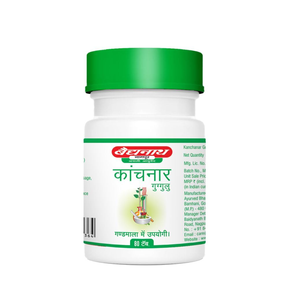 Baidyanath Asli Ayurved Kanchanar Guggulu 80 Tablets - (Pack of 4)