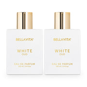 Bella Vita Luxury White Oud Unisex|Long Lasting Perfume for Men & Woman|EDP Pack of 2 x 100ml|Orange, Patchouli, Musk|Oud, Citrus, Spicy Premium Fragrance Perfume |Great for Everyday Use