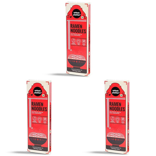 Urban Platter Ramen Noodles, 250g (Ideal for Ramen, No Added Preservatives) (Pack of 3)