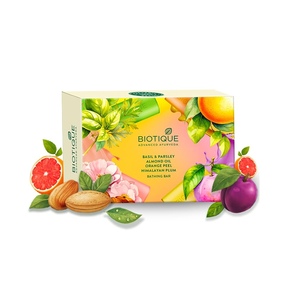 BIOTIQUE Bathing Soap Celebration Pack With 4 Unique Soaps | Refreshing & Nourishing Soap (4 x 150g)