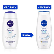 NIVEA Crème Soft 250ml Body Wash| Shower Gel with Natural Almond Oil|Clean, Healthy & Moisturized Skin|Microplastic Free