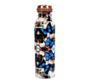 DSH Copper Bottles for 1 Litre Printed with Art Work, Travelling Purpose Bottles, Yoga Ayurveda Healing, 1000 ML (Design SM 17)