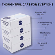 NIVEA Creme Soft Soap, 125 gm (Pack of 4)
