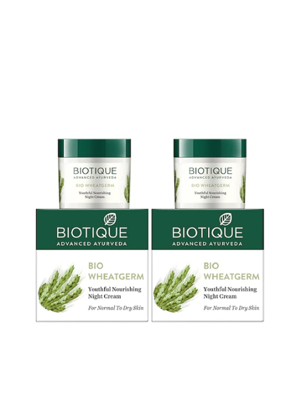 Biotique Bio WheatGerm Youthful Nourshing Night Cream, 50g (Pack of 2)
