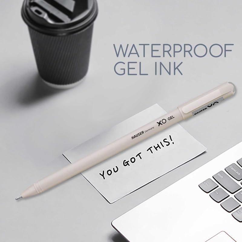 Hauser XO Gel Pen Combo Pack | Matt Finish Body With Ultra Durable Tip | 10 Pcs Blue Ink & 10 Pcs Black Ink