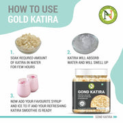 NatureVit Pure Gond Katira 250g (Edible Almond Gum) | High Cooling Properties | Natural Tragacanth Gum Superfood | Calcium · Magnesium · Protein