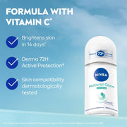 NIVEA Women's Deodorant Roll-On, Whitening Smooth Skin, 50Ml And Deodorant Roll On, Pearl & Beauty, 50Ml, 2 count
