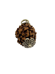 RUDRADIVINE 3 Mukhi Rudraksha Bead With Silver Plated Pendent Use For Both Male And Female