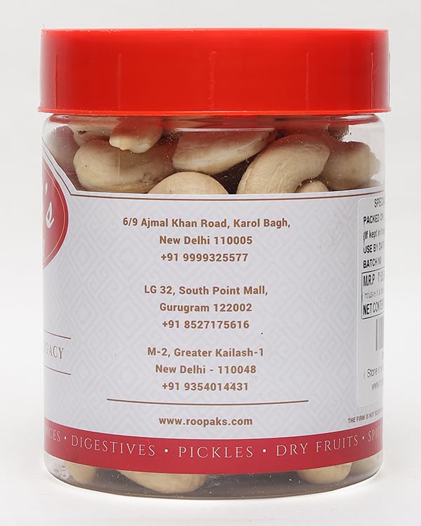 Roopak's PIK-N-PAY 100% Natural Premium Crunchy Cashew | Premium Kaju nuts | Nutritious & Delicious | Gluten Free & Plant based Protein
