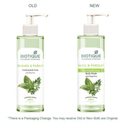 Biotique Basil & Parsley Revitalizing Body Wash | Soften Skin | Provides Natural Brightness | Deeply Cleanses | 100% Botanical Extracts | Suitable for All Skin Types | 200ml
