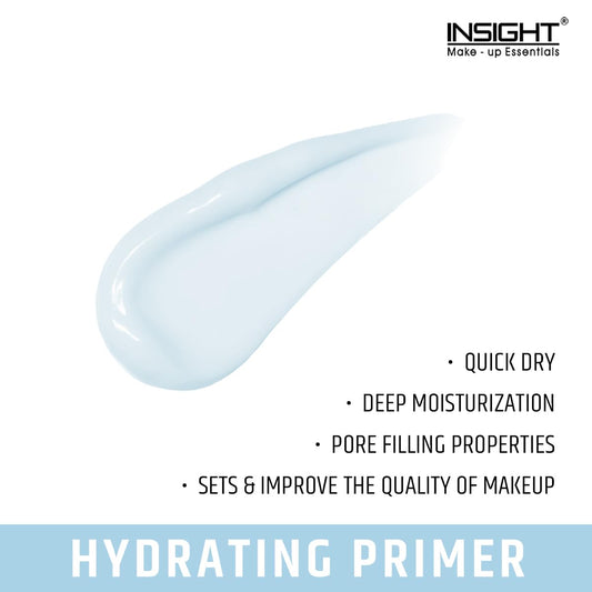 INSIGHT Prime 'n Perfect Hydrating Primer 10 ml |Featherlight Formula, Intense Hydration|Minimizes Pores, Smooths & Refines Skin | Shine Control, Advanced Moisture Lock Technology |Ideal for All Skin Types