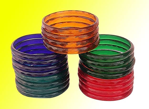 NMII Glass Bangles Set for Women & Girls
