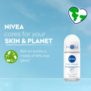 NIVEA Fresh Natural Roll On Deodorant | 72H Long Lasting Freshness | Fights Bacteria and Bad Odour | Mild Soothing Fragrance | With Ocean Extracts | 0% Alcohol | Dermatologically Approved & Paraben Free Formula | 50ml