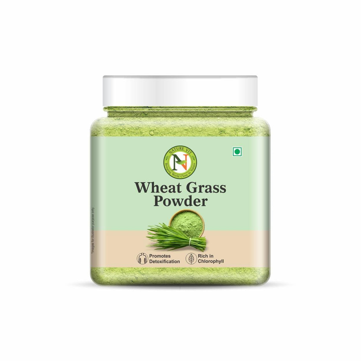 NatureVit Wheatgrass Powder 100g | Alkalizing Superfood Rich in Chlorophyll, Fiber & Antioxidants | Vegan, Non-GMO, Gluten-Free | Detox & Energy Booster