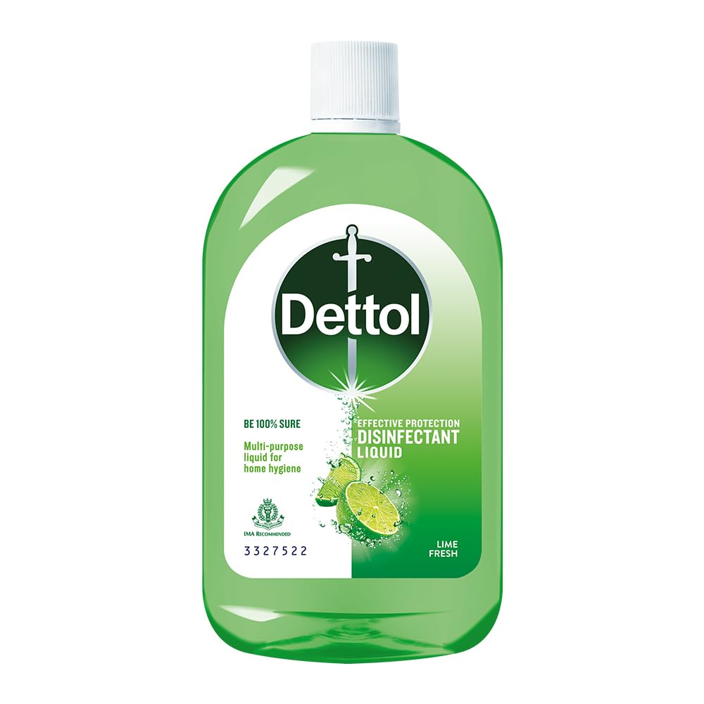 Dettol Multi-Purpose Disinfectant Liquid for Floor & Surface Cleaning, Lime Fresh Fragrance, 550ml