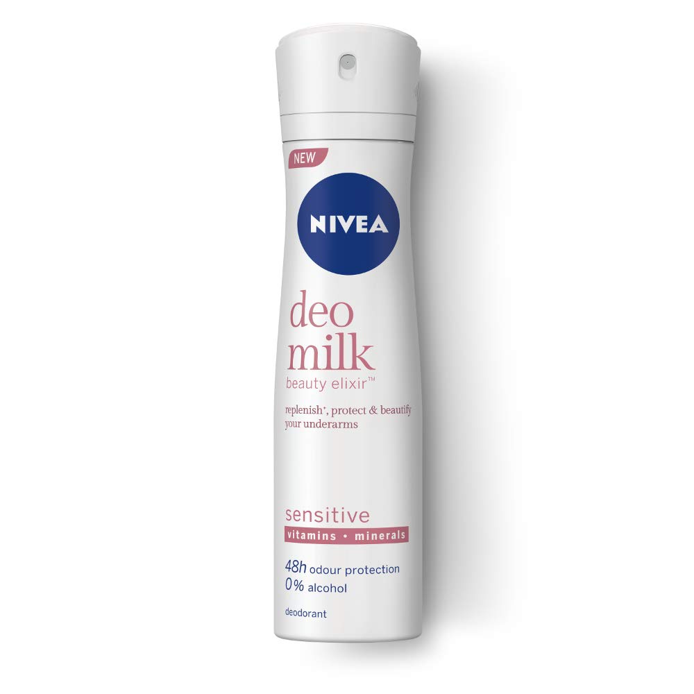 NIVEA Deodorant Spray For Women, Deo Milk Sensitive, 150 Ml