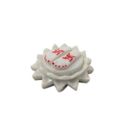 SHINDE EXPORTS Marble Lotus Charan Paduka for Puja (6 cm, White)