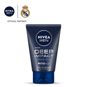 NIVEA MEN Deep Impact Face Wash 100g | With Black Carbon | Intense Clean, For Beard & Face | Removes Oil and Impurities