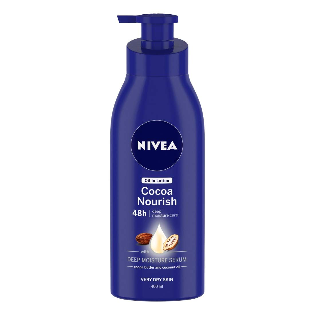 NIVEA Body Lotion for Very Dry Skin, Cocoa Nourish, with Coconut Oil & Cocoa Butter with 48H Moisturization, For Men & Women, 400 ml & Nivea Whitening Body Lotion Spf15 400 ml