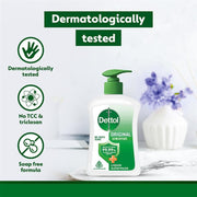 Dettol Liquid Handwash Dispenser Bottle Pump (210ml, - Original Hand Wash | Germ Defence Formula | 10x Better Germ Protection