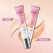 POND'S Bb+ Natural Cream, Instant Spot Coverage + Light Make-Up Glow For All Skin Types, Ivory 18G (Pack Of 2)