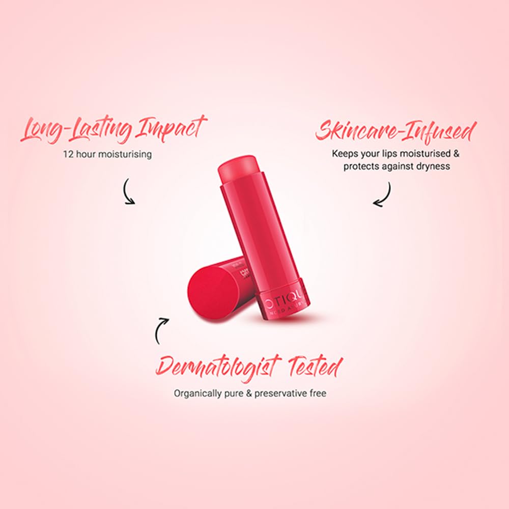 Biotique Natural Makeup Magikisses Lip Balm, Merry Cherry Red, 1 count