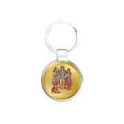 DIVINITI 24K Gold Plated Key Chain with Metallic Ring|Key Chains For Premium Gift All Vehicles Car Bike Scooty|Durable Key Ring For Men Women and Kids