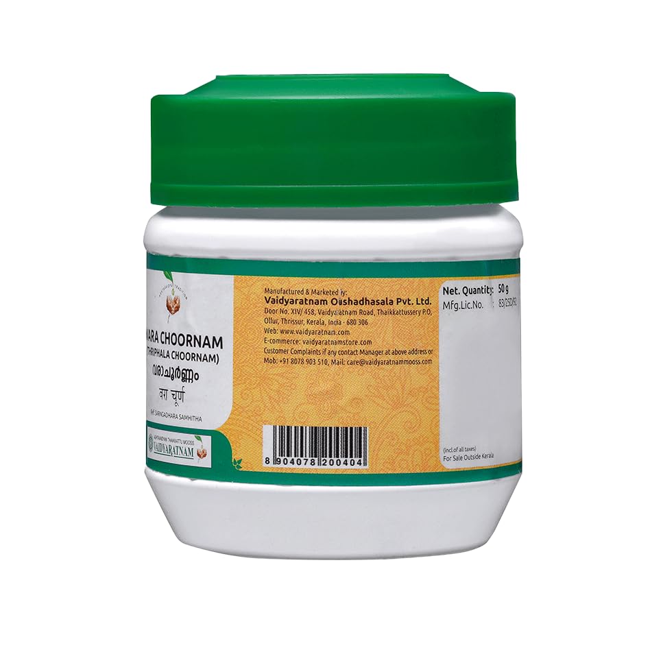 Vara Choornam | Classical Ayurvedic Powder for Natural Laxative Support, Constipation Relief & Detox | Herbal Bowel Regulator by VAIDYARATNAM