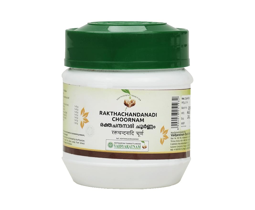 Vaidyaratnam Rakthachandana Choornam | Herbal Sandalwood Powder for Skin Care & Radiance