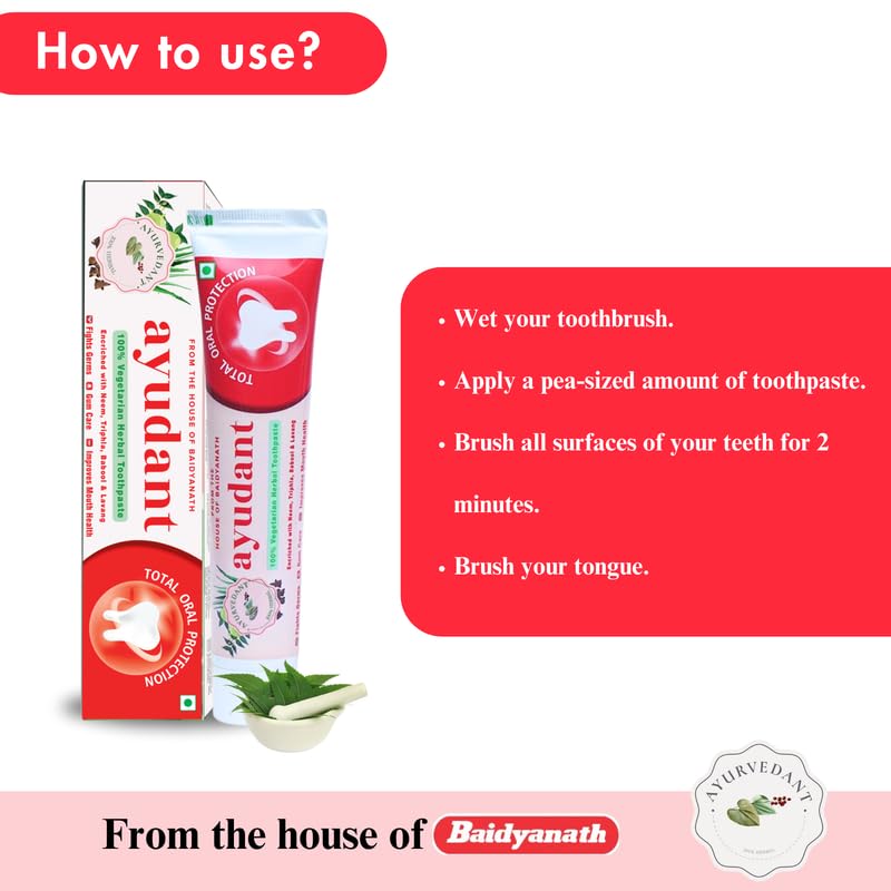 Ayurvedant Ayudant Oral Care Toothpaste 100G|From The House Of Baidyanath
