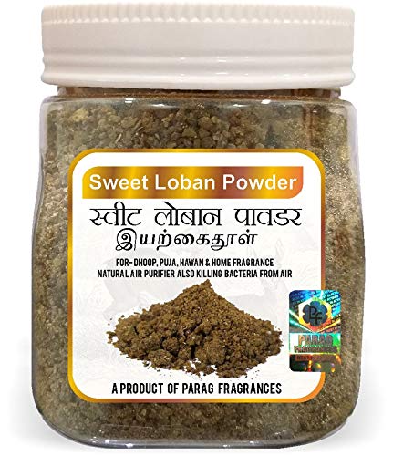 Parag Fragrances Sweet Loban Powder for Pooja, Hawan, Home Fragrance, Dhoop / 225 Gram Pack/Natural Loban/Benzoin
