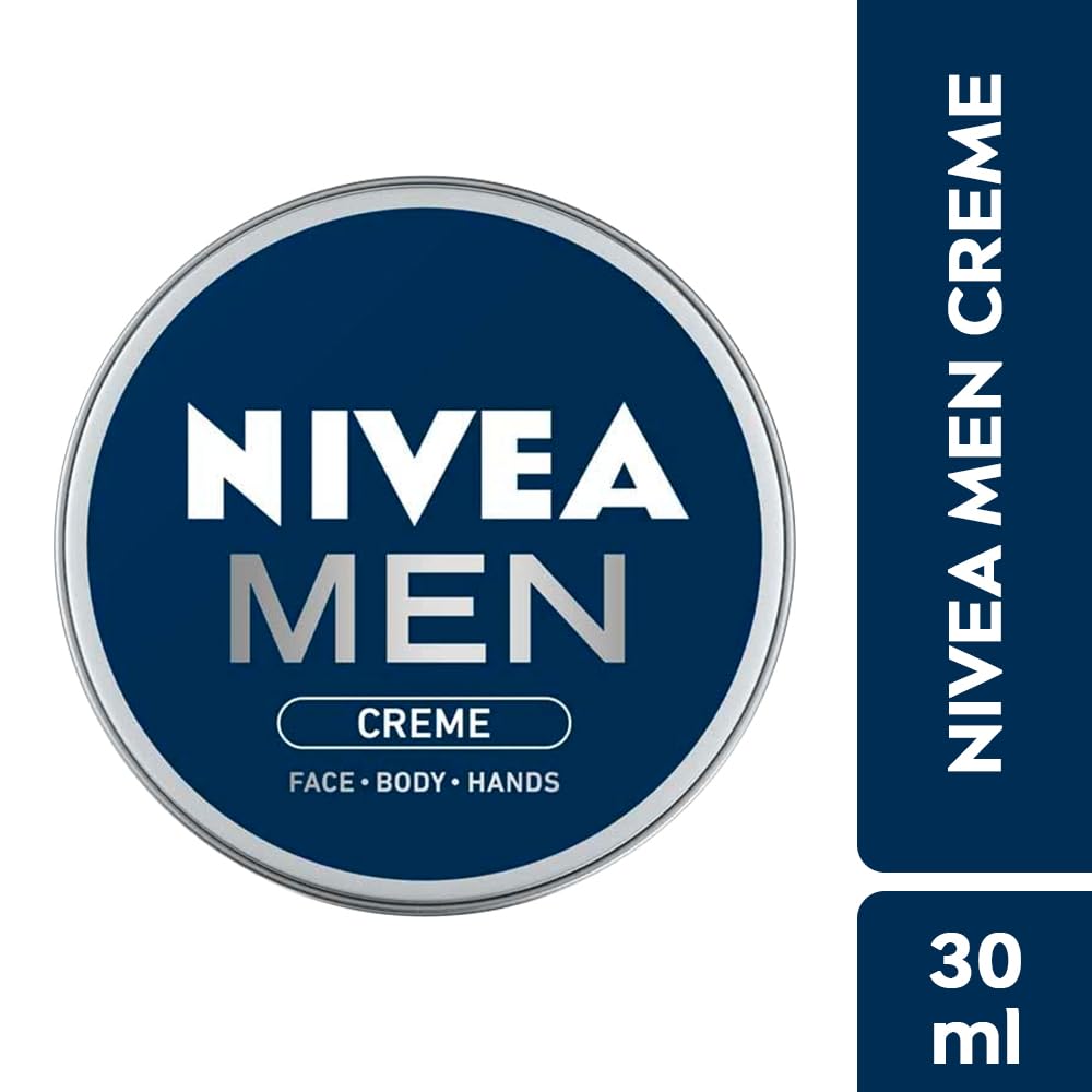 Nivea Men Creme, Non Greasy Moisturizer, Cream For Face, Body & Hands, 30ml