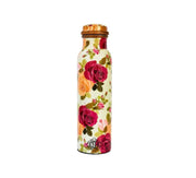DSH Copper Bottles for 1 Litre Printed with Art Work, Travelling Purpose Bottles, Yoga Ayurveda Healing, 1000 ML (Design SM 1)