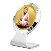 Diviniti 24K Gold Plated Shri Ramakrishna Paramahansa Car Dashboard Idol Frame | Premium Spiritual Car Accessory for Divine Blessings & Positivity | Luxury Devotional Gift for Car, Office & Home | 6X4